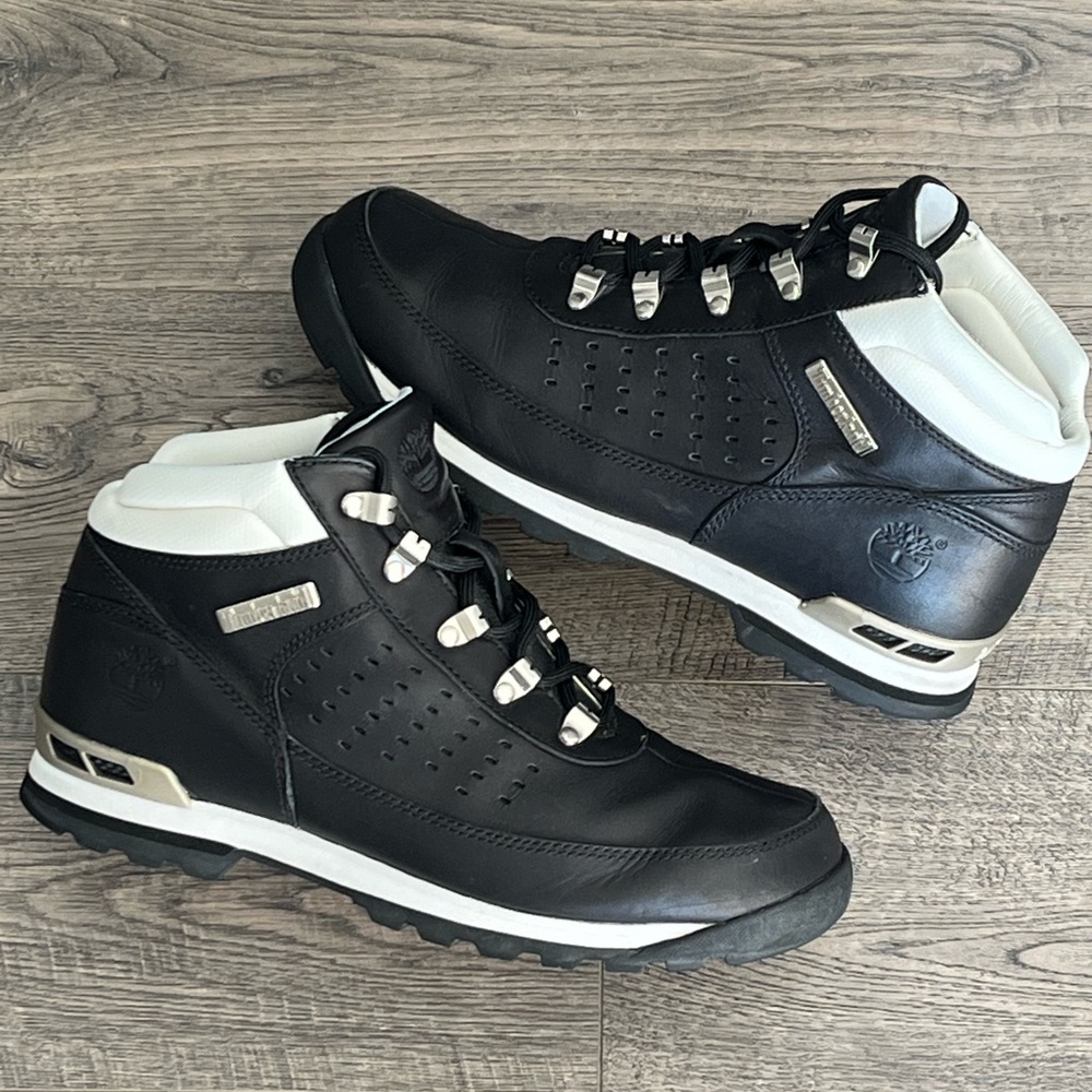 Timberland Stamford Black Hiker Boots Size 10